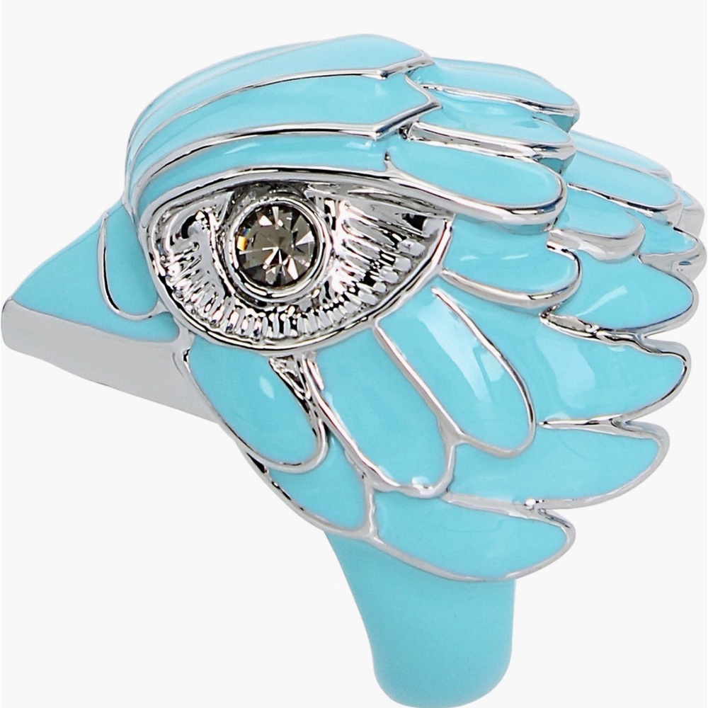 Kurt Geiger Blue and Silver Bird Ring